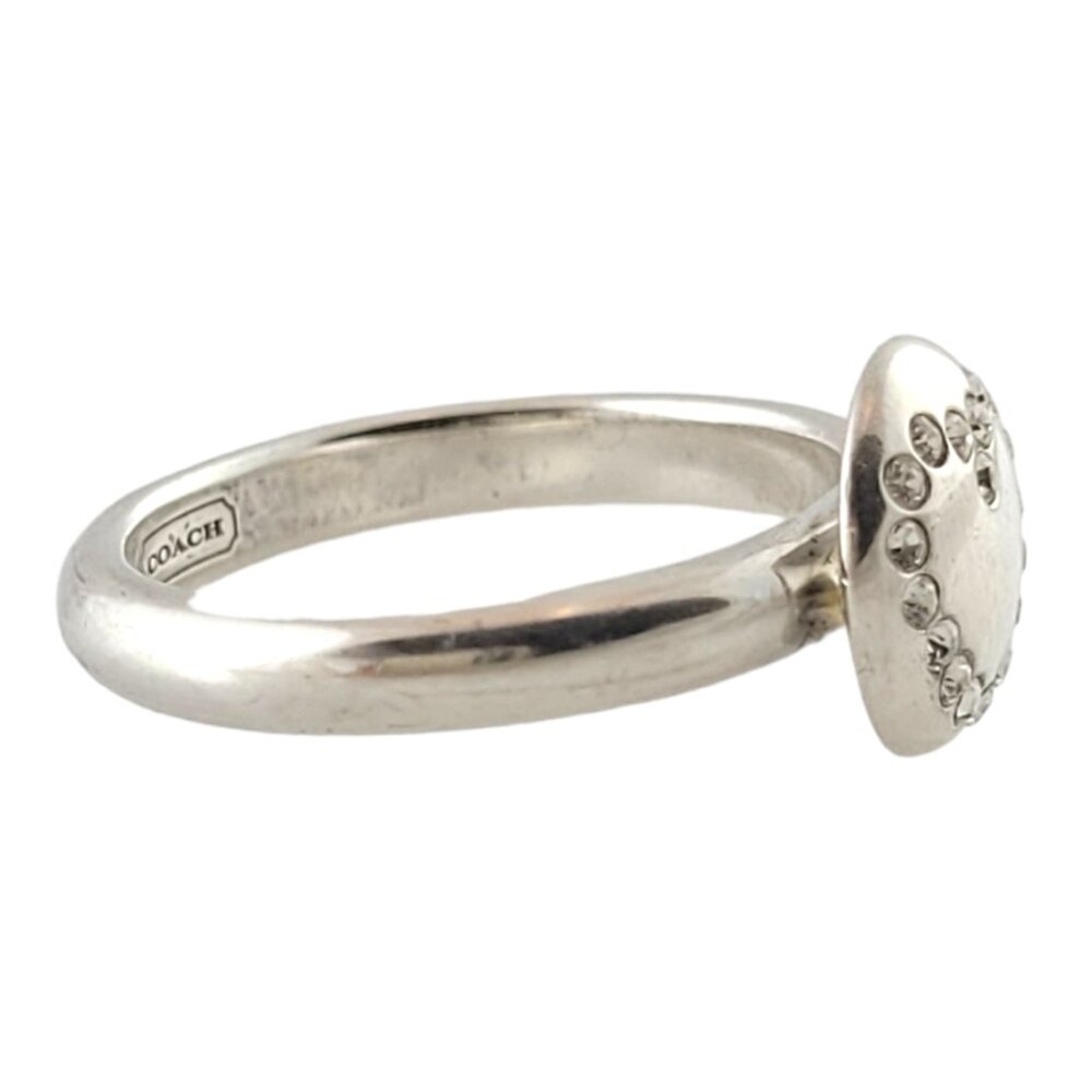 COACH Sterling Silver Heart Ring Size 7.25 #18043 - Picture 3 of 9